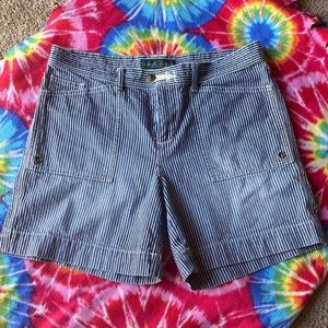 Late 80s/Early 90s striped Ralph Lauren nautical denim shorts